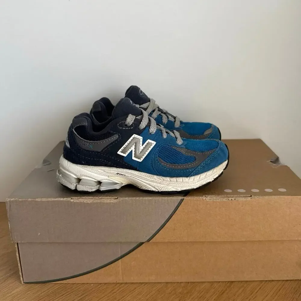 New Balance 2002 R Blue/White Kids Sneakers - SZ 12 C